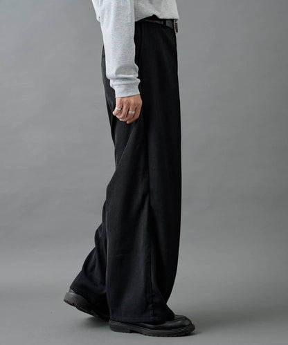 【AW】交叉褶皺寬鬆西裝褲