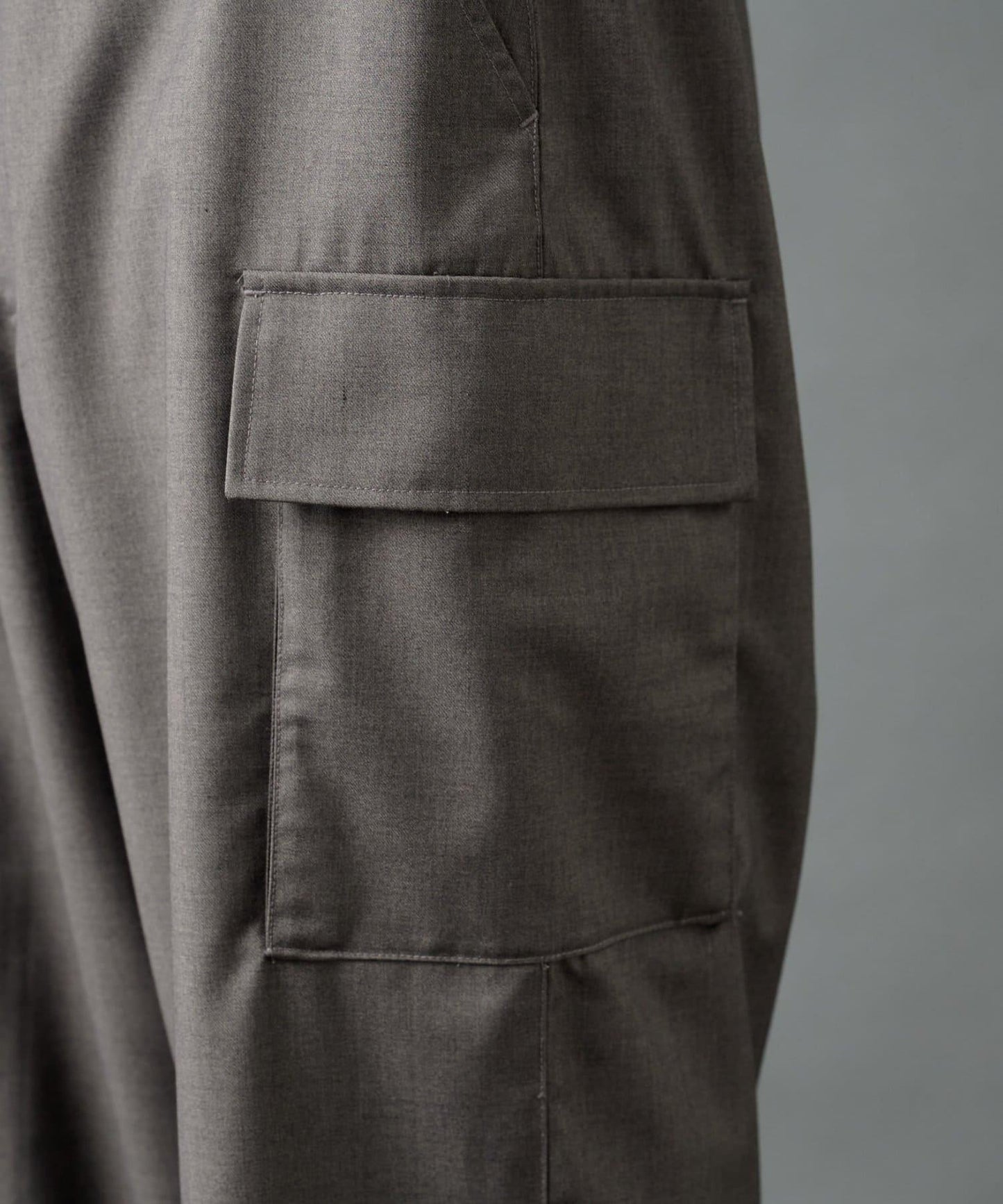 【AW/可搭配套裝】羊毛混紡工裝休閒褲