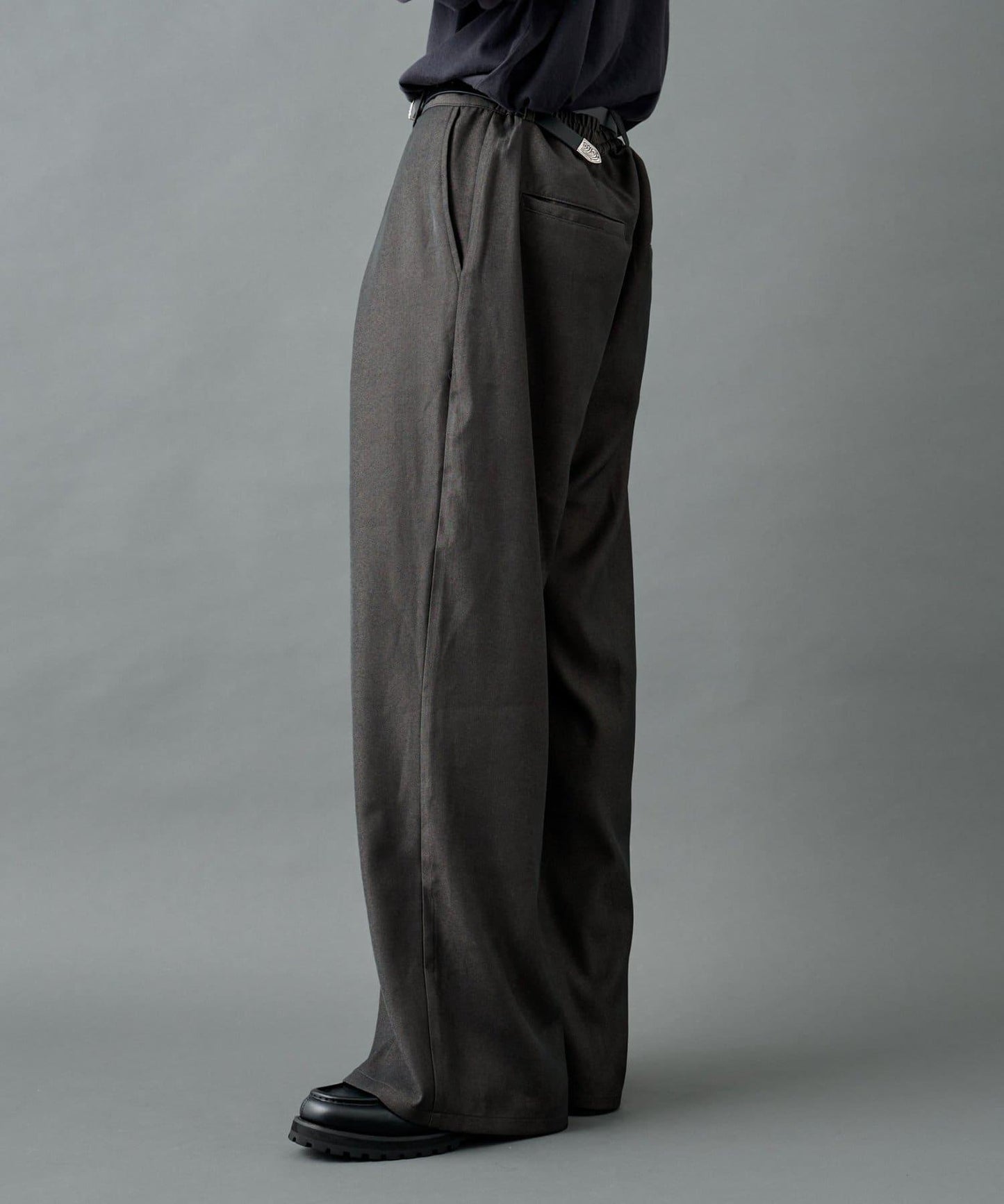 【AW】交叉褶皺寬鬆西裝褲