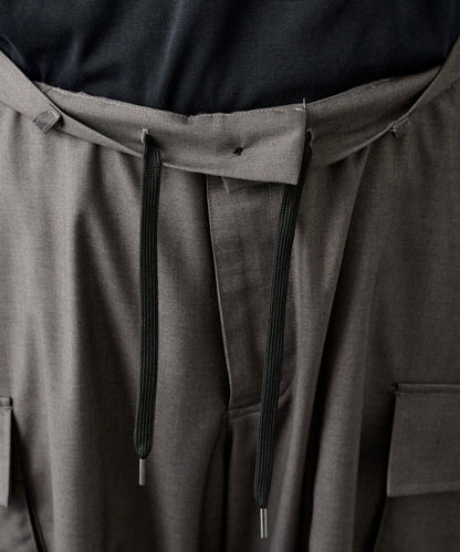 【AW/可搭配套裝】羊毛混紡工裝休閒褲