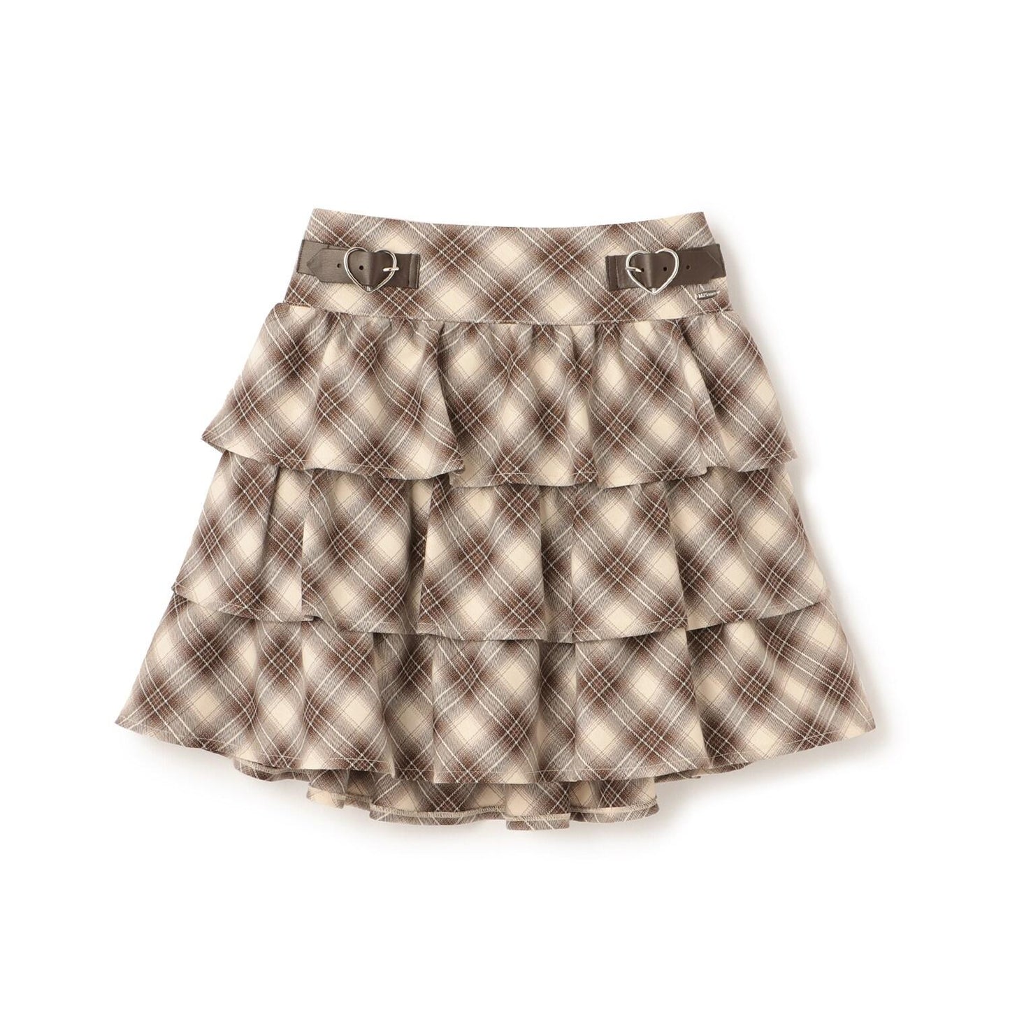 帶心形扣帶分層裙褲