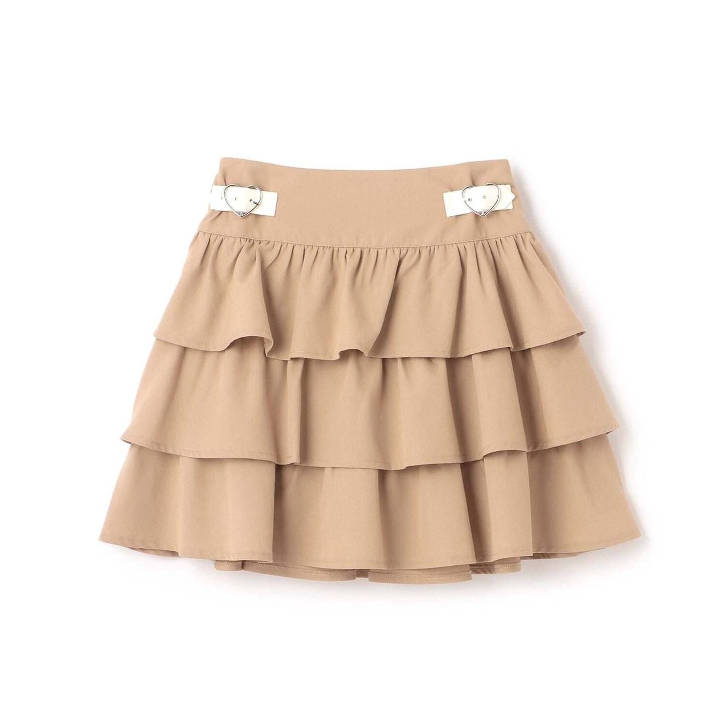 帶心形扣帶分層裙褲