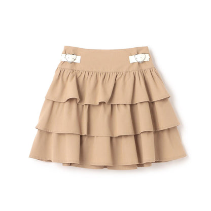 帶心形扣帶分層裙褲