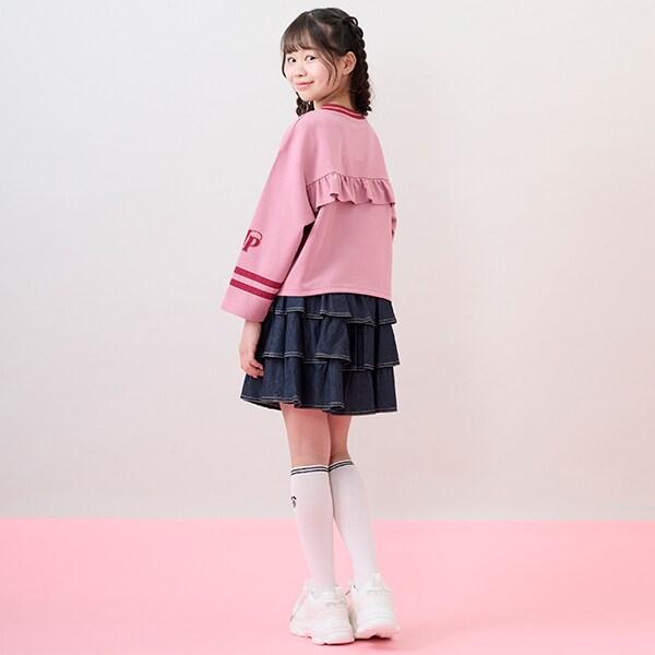 帶心形扣帶分層裙褲