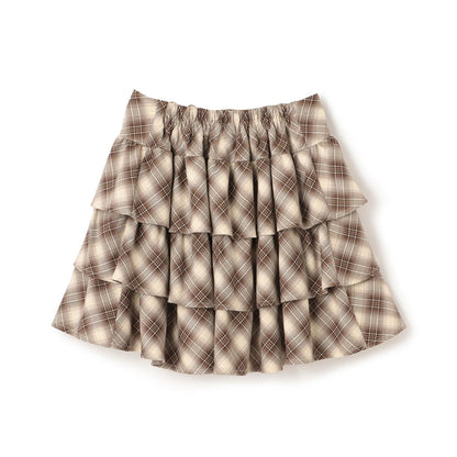 帶心形扣帶分層裙褲