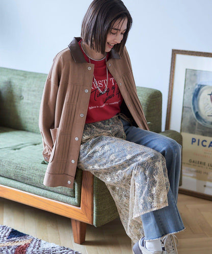 【nane】水洗工藝字母印花T恤