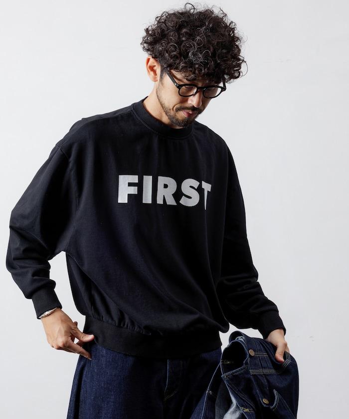 正面印花圓領衛衣 FIRST / 寬鬆版型