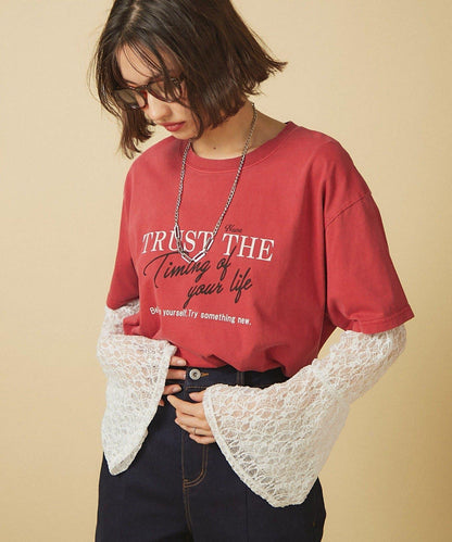 【nane】水洗工藝字母印花T恤