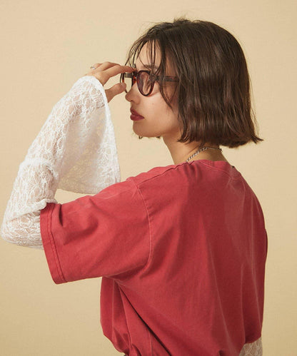 【nane】水洗工藝字母印花T恤