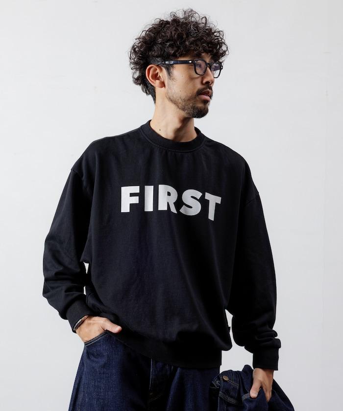 正面印花圓領衛衣 FIRST / 寬鬆版型