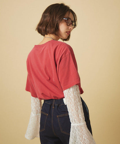 【nane】水洗工藝字母印花T恤