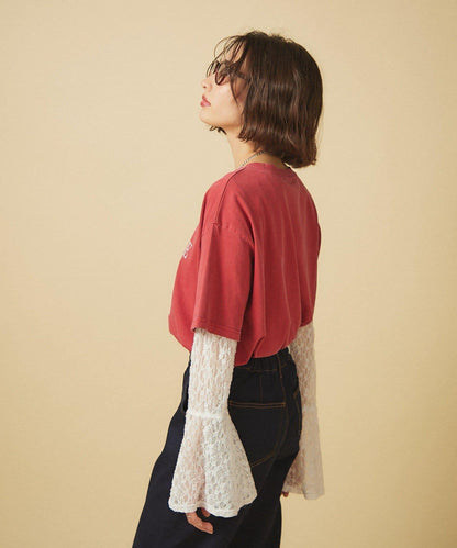 【nane】水洗工藝字母印花T恤