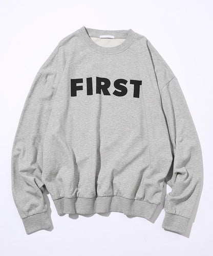 正面印花圓領衛衣 FIRST / 寬鬆版型