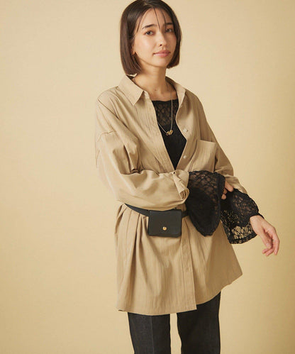 蕾絲喇叭袖套頭衫