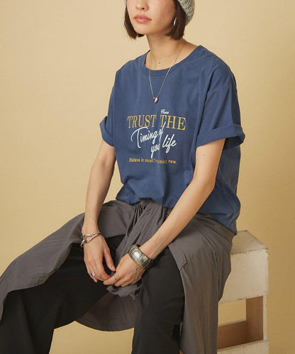 【nane】水洗工藝字母印花T恤