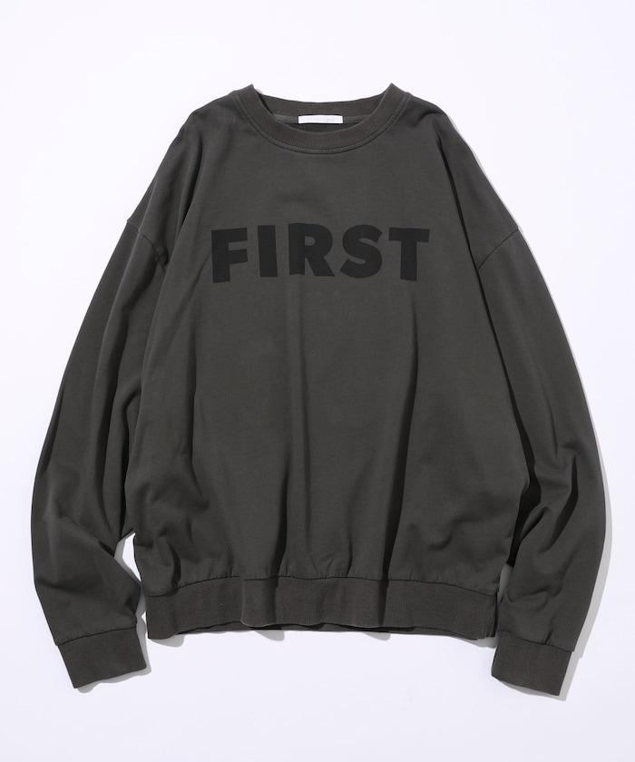 正面印花圓領衛衣 FIRST / 寬鬆版型