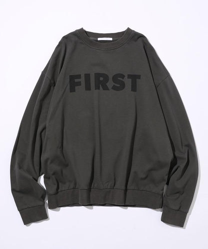 正面印花圓領衛衣 FIRST / 寬鬆版型