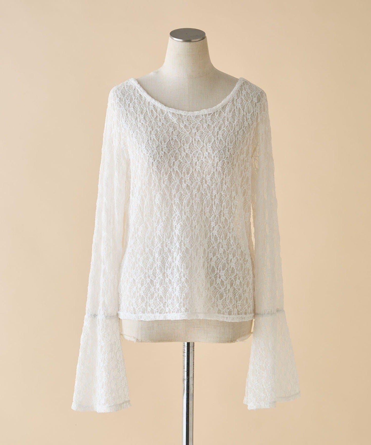 蕾絲喇叭袖套頭衫