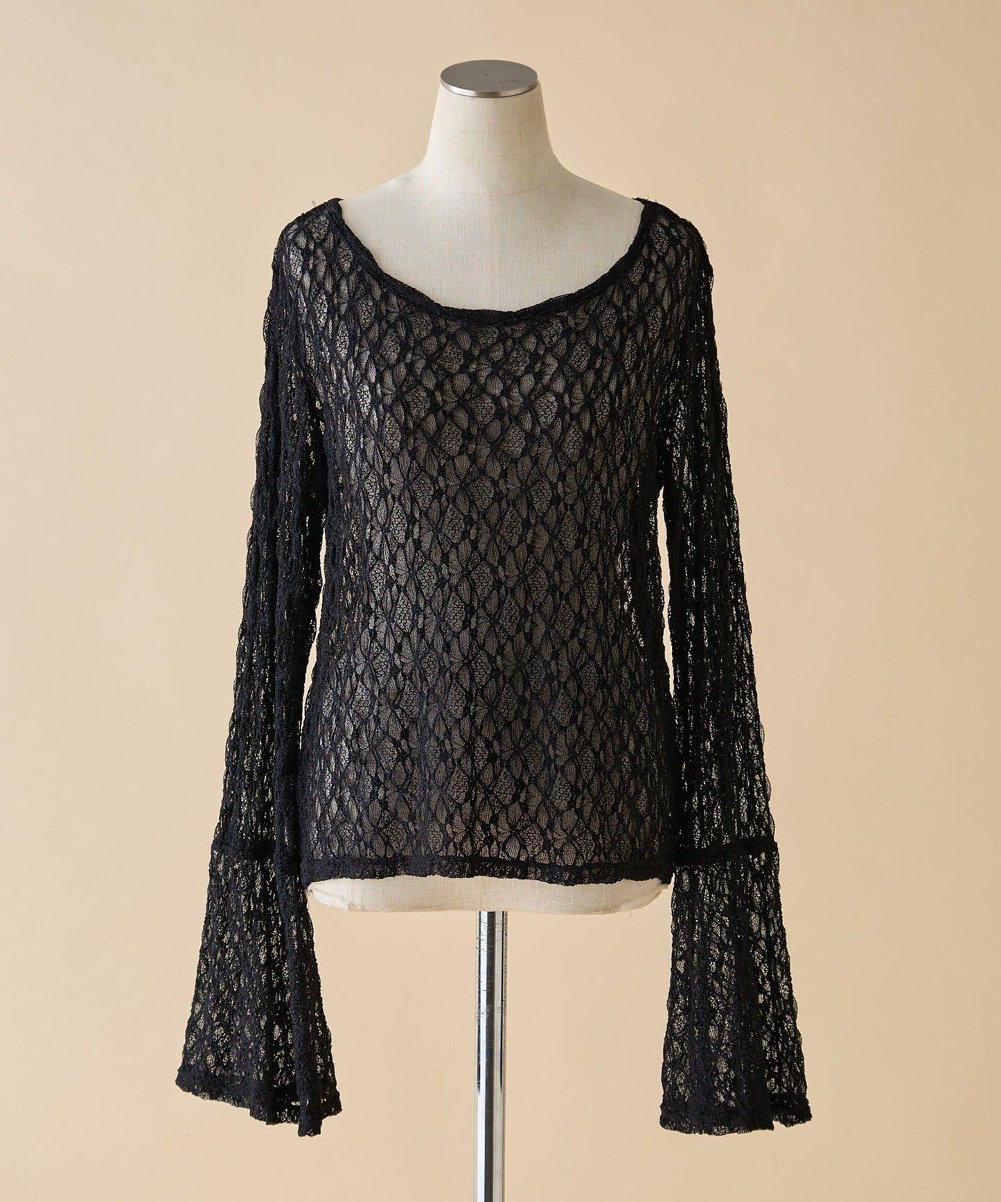 蕾絲喇叭袖套頭衫