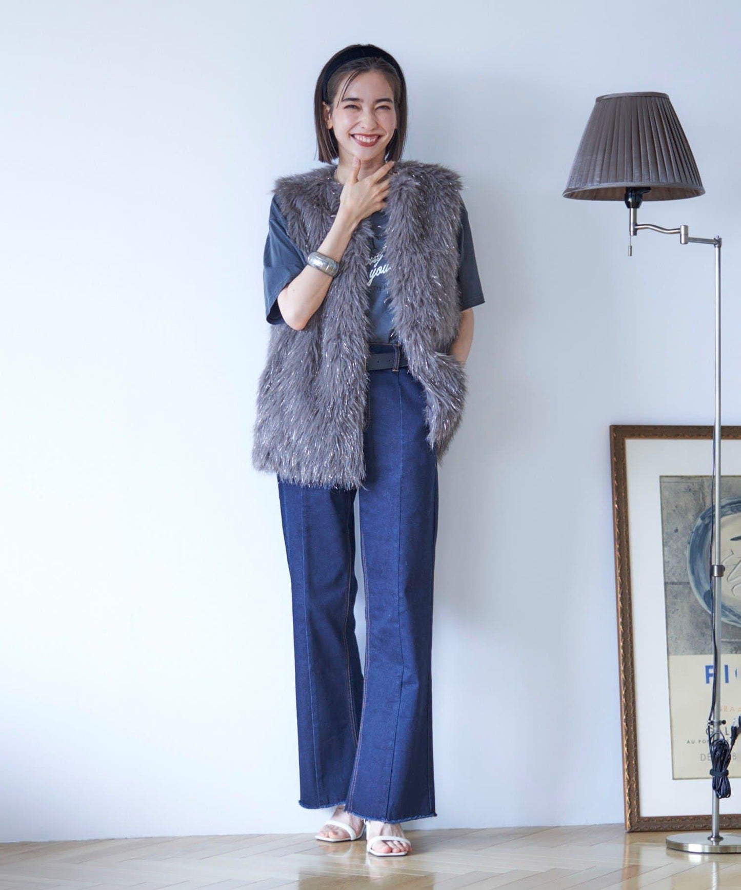 【nane】水洗工藝字母印花T恤