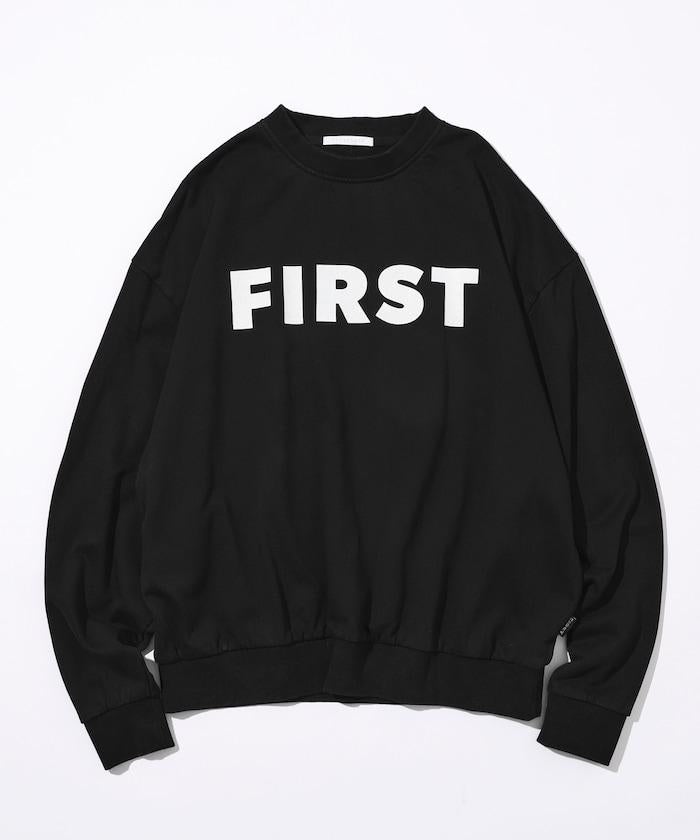 正面印花圓領衛衣 FIRST / 寬鬆版型