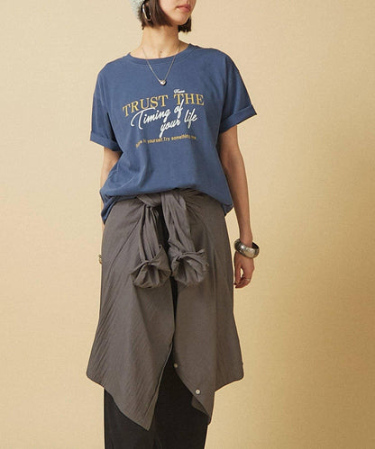 【nane】水洗工藝字母印花T恤