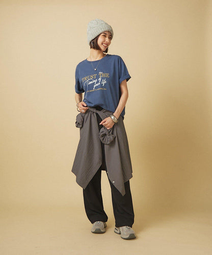 【nane】水洗工藝字母印花T恤