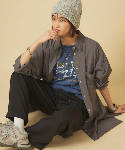 【nane】水洗工藝字母印花T恤