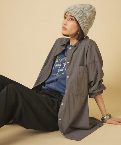 【nane】水洗工藝字母印花T恤