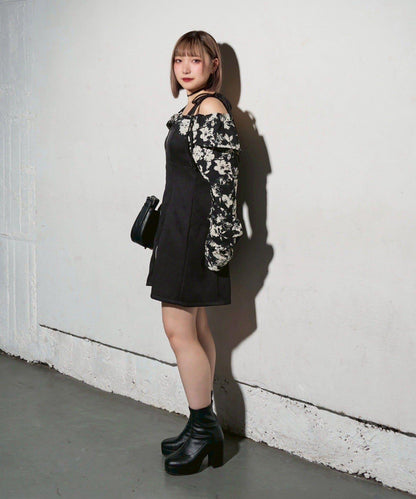 【Mavie..7】短款開衫+迷你吊帶連衣裙套裝