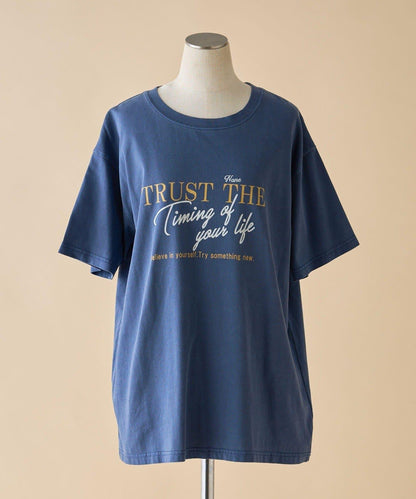 【nane】水洗工藝字母印花T恤