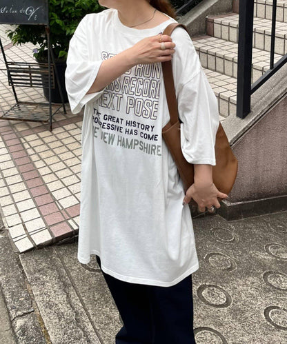 【NAO】復古工藝長款T恤