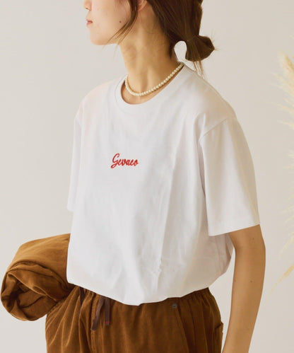 【GEVACO】單點logo鏈條刺繡短袖T恤