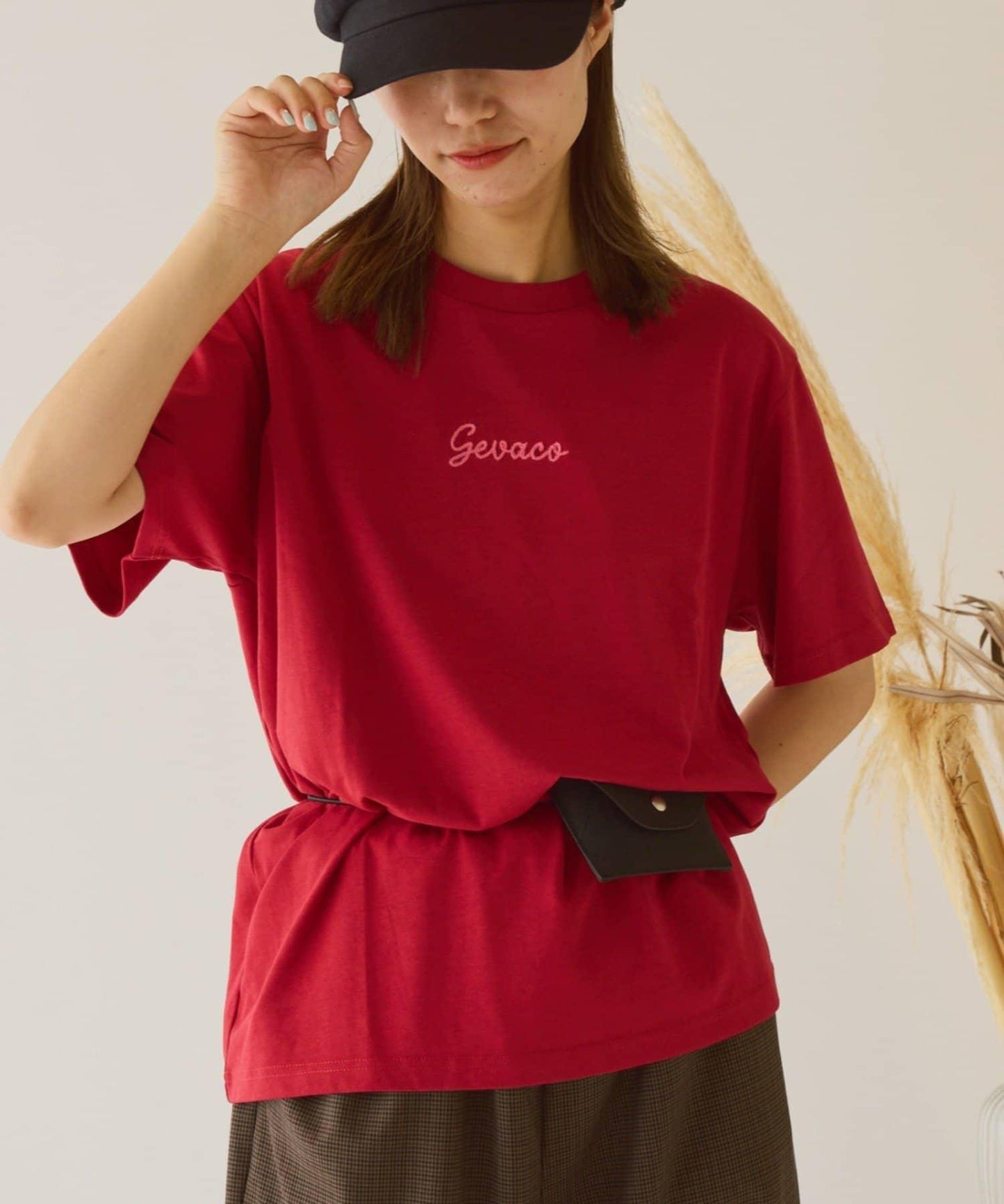 【GEVACO】單點logo鏈條刺繡短袖T恤