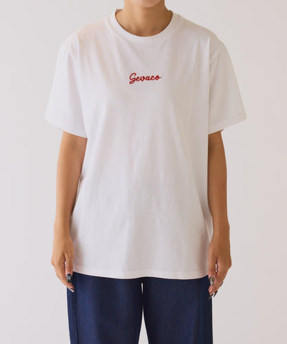 【GEVACO】單點logo鏈條刺繡短袖T恤