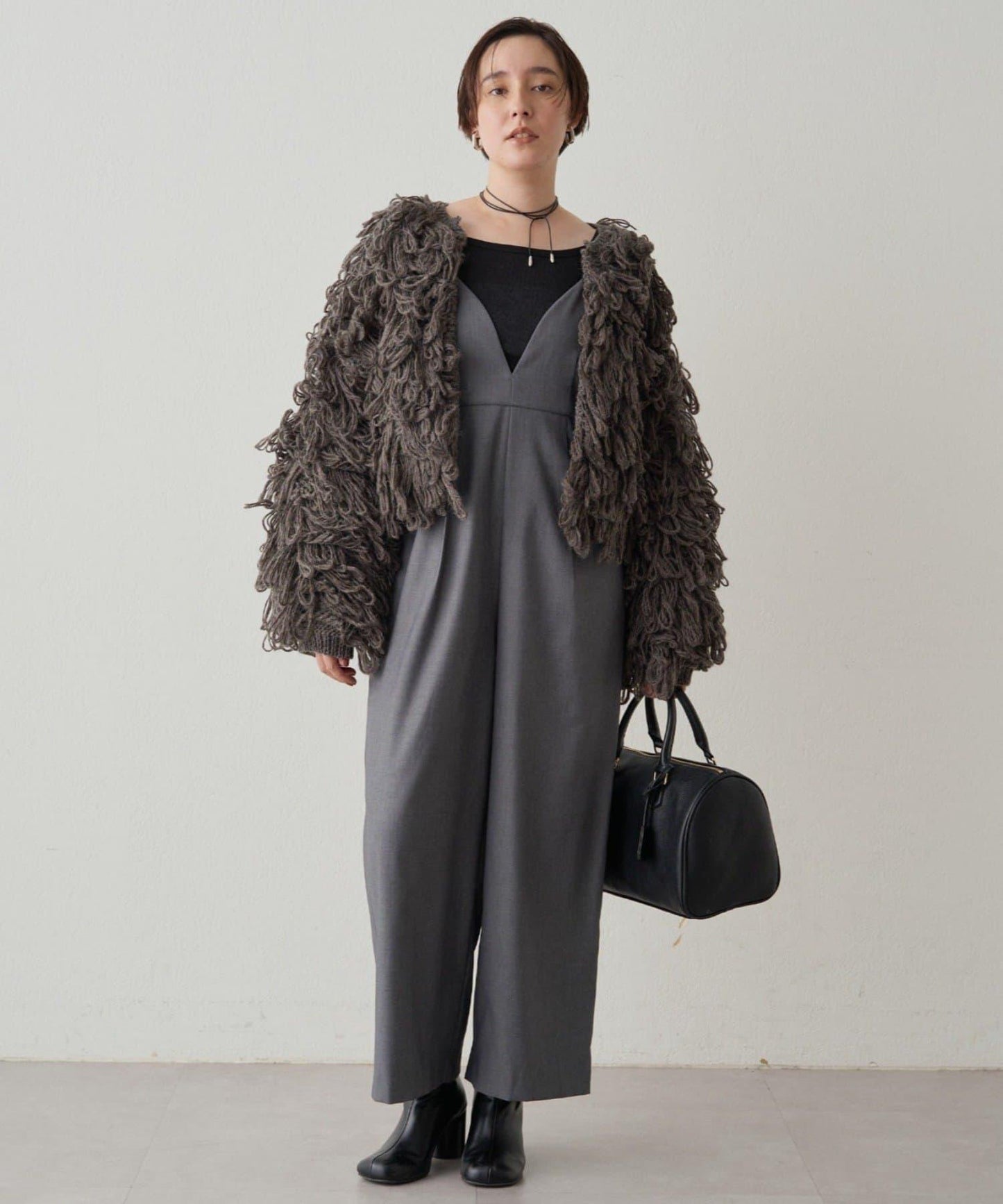 【Loungedress】V領吊帶連體褲