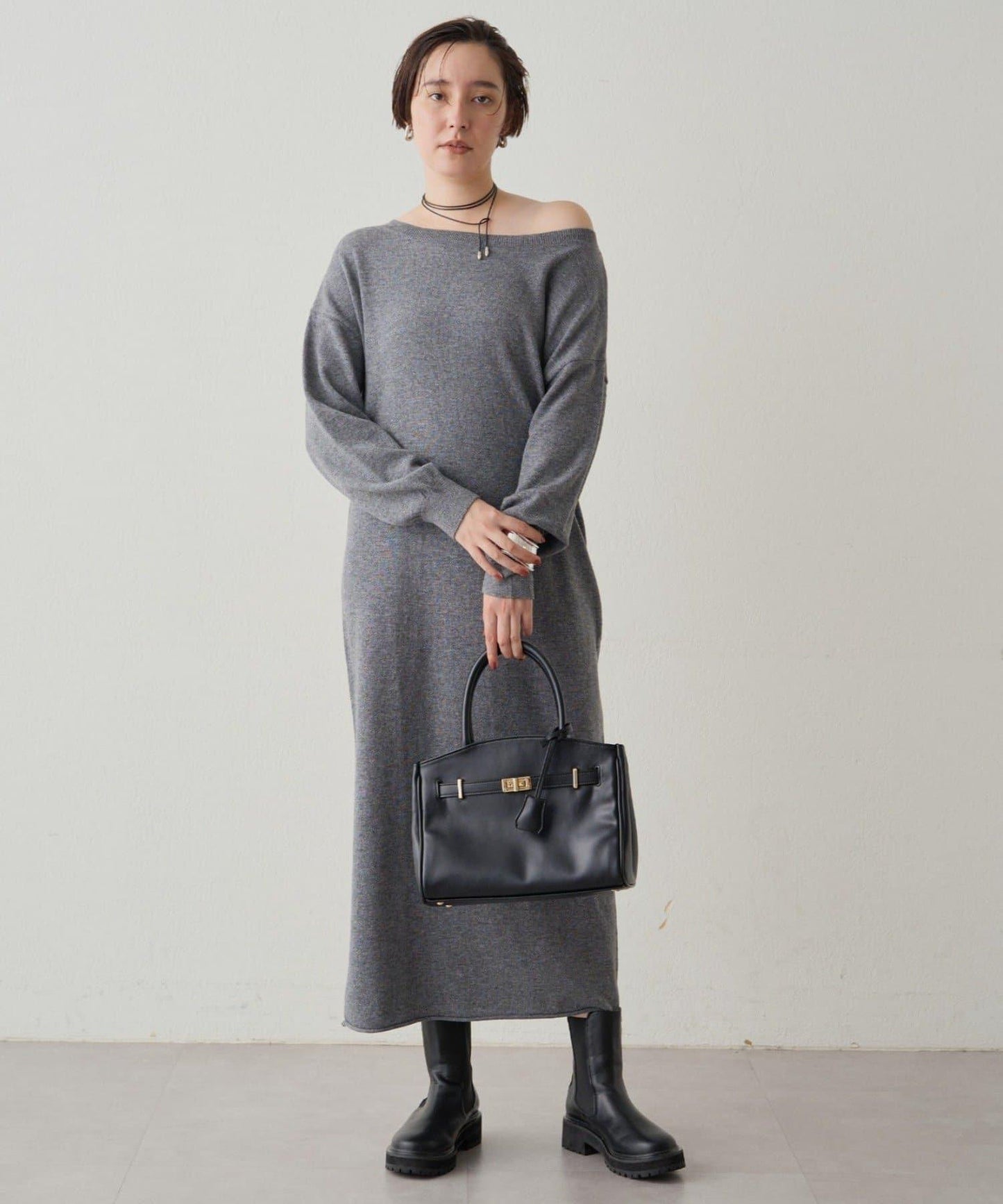 【Loungedress】羊毛羊絨針織連衣裙