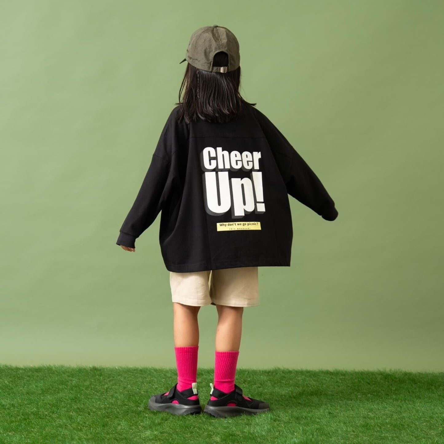 【Penfield】KIDS防汙蓄光標誌寬鬆長袖T恤
