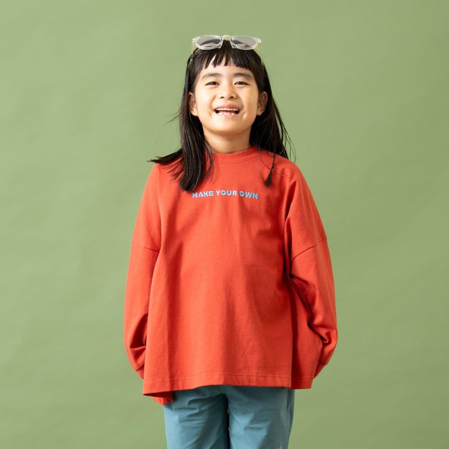 【Penfield】KIDS防汙蓄光標誌寬鬆長袖T恤