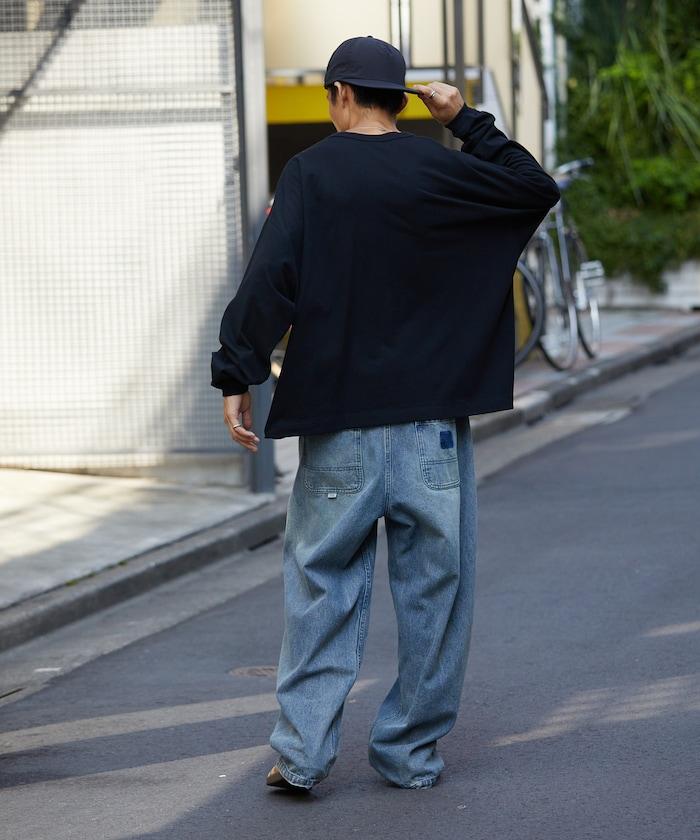 寬鬆版型 單點刺繡 亨利領 長袖T恤