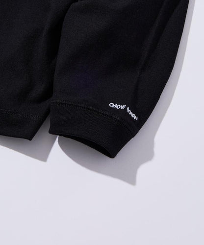 寬鬆版型 單點刺繡 亨利領 長袖T恤