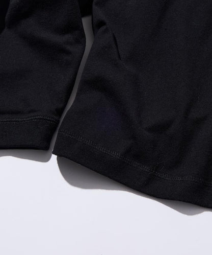 寬鬆版型 單點刺繡 亨利領 長袖T恤