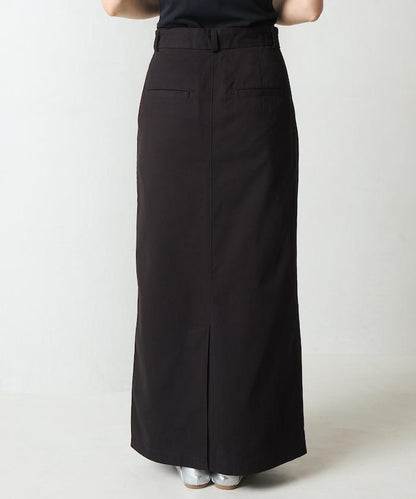 褶皺斜紋棉布半身裙