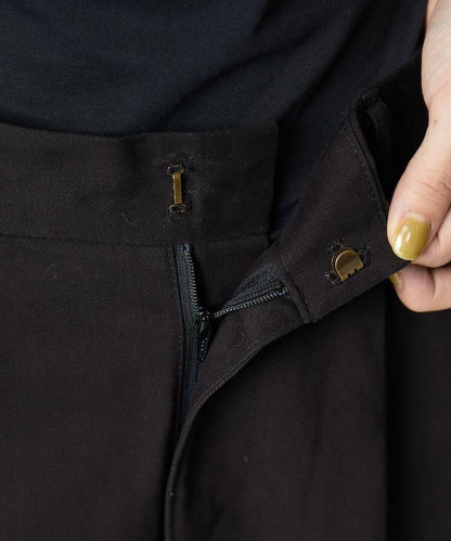 褶皺斜紋棉布半身裙