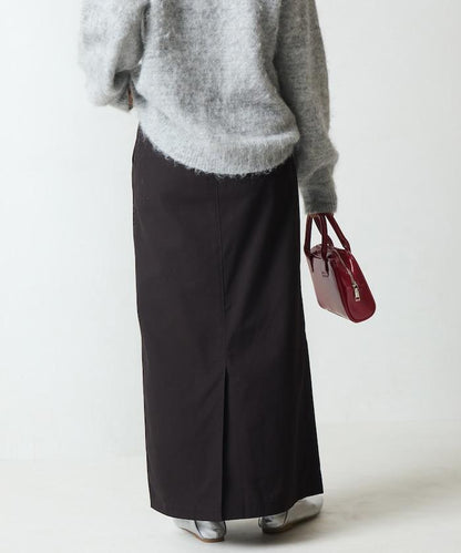 褶皺斜紋棉布半身裙