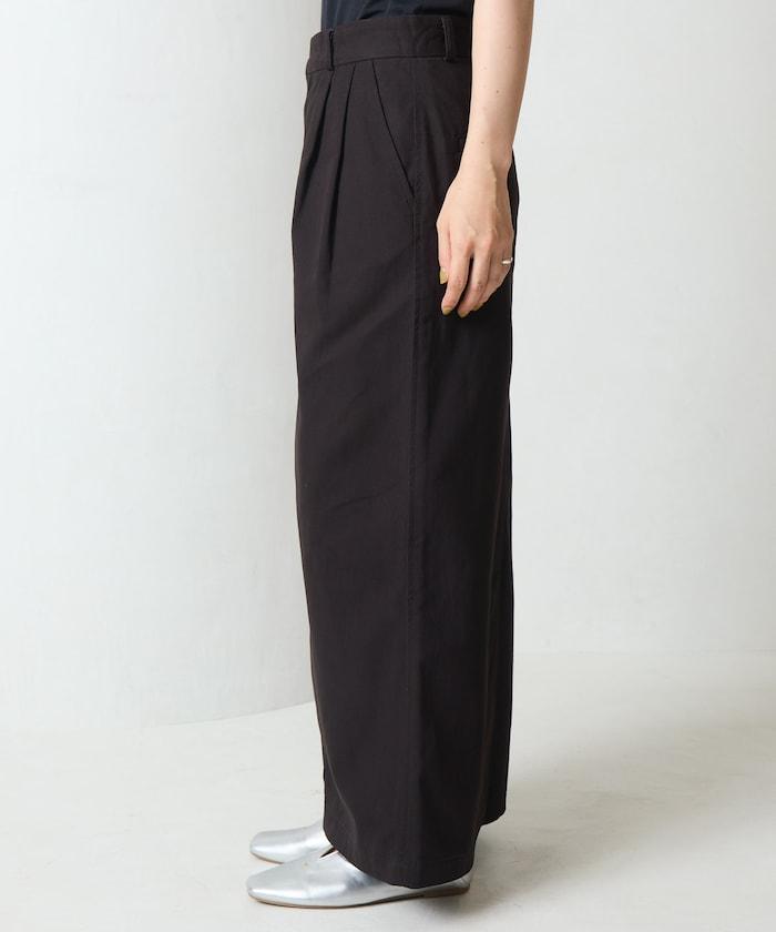 褶皺斜紋棉布半身裙