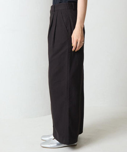 褶皺斜紋棉布半身裙