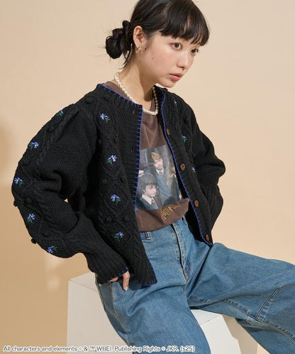 花卉刺繡開衫