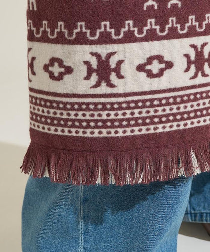 毛毯改造風格裹身半身裙<可搭配套裝>