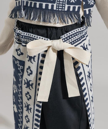 毛毯改造風格裹身半身裙<可搭配套裝>